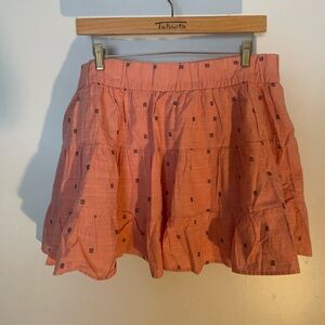 Pink J crew elastic waist mini skirt NWOT